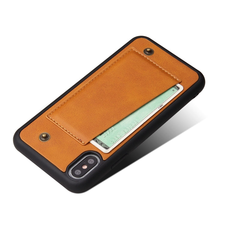 For iPhone X / XS Cowhide Texture Magnetic Absorption Detachable Horizontal Flip Leather Case with Holder & Card Slots & Wallet