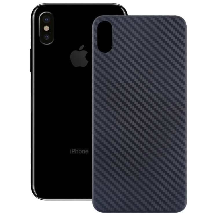 For iPhone X / XS Carbon Fiber Texture Back Protective Cover