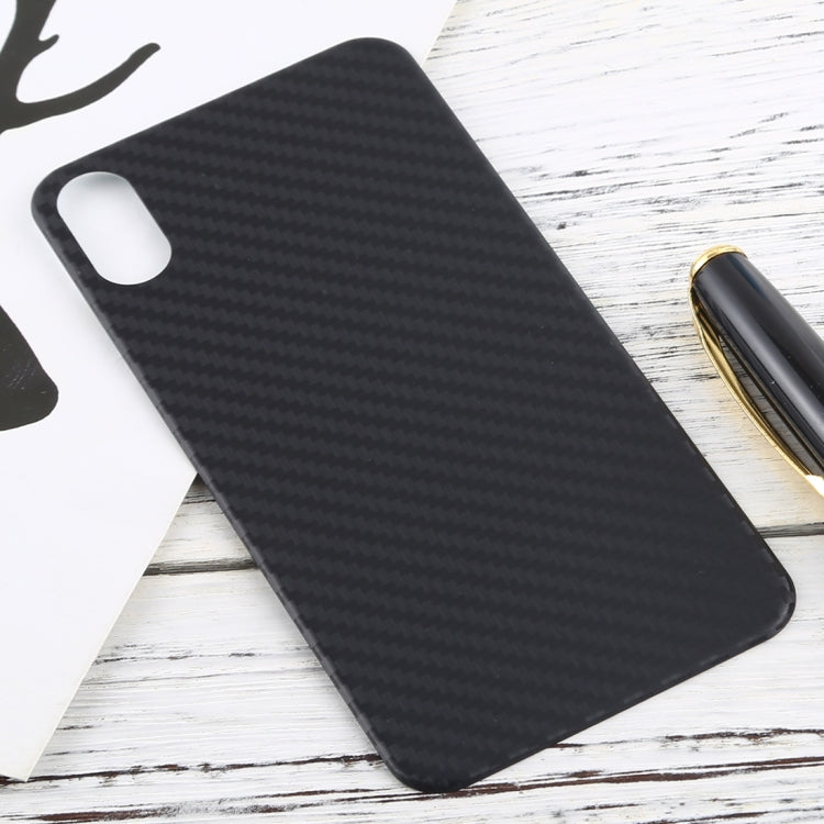 For iPhone X / XS Carbon Fiber Texture Back Protective Cover
