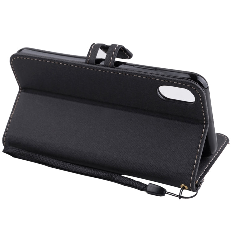 For iPhone X Splicing Embossed Female Style Horizontal Flip Leather Case with Holder & Card Slots & Wallet & Lanyard