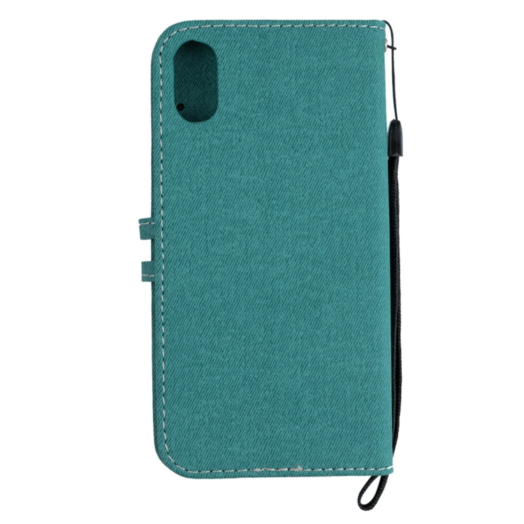 For iPhone X Splicing Embossed Female Style Horizontal Flip Leather Case with Holder & Card Slots & Wallet & Lanyard