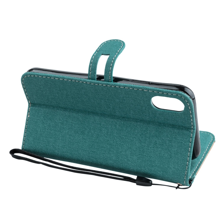 For iPhone X Splicing Embossed Female Style Horizontal Flip Leather Case with Holder & Card Slots & Wallet & Lanyard