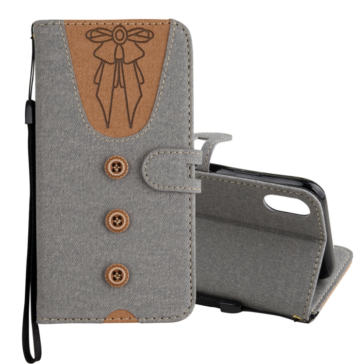 For iPhone X Splicing Embossed Female Style Horizontal Flip Leather Case with Holder & Card Slots & Wallet & Lanyard
