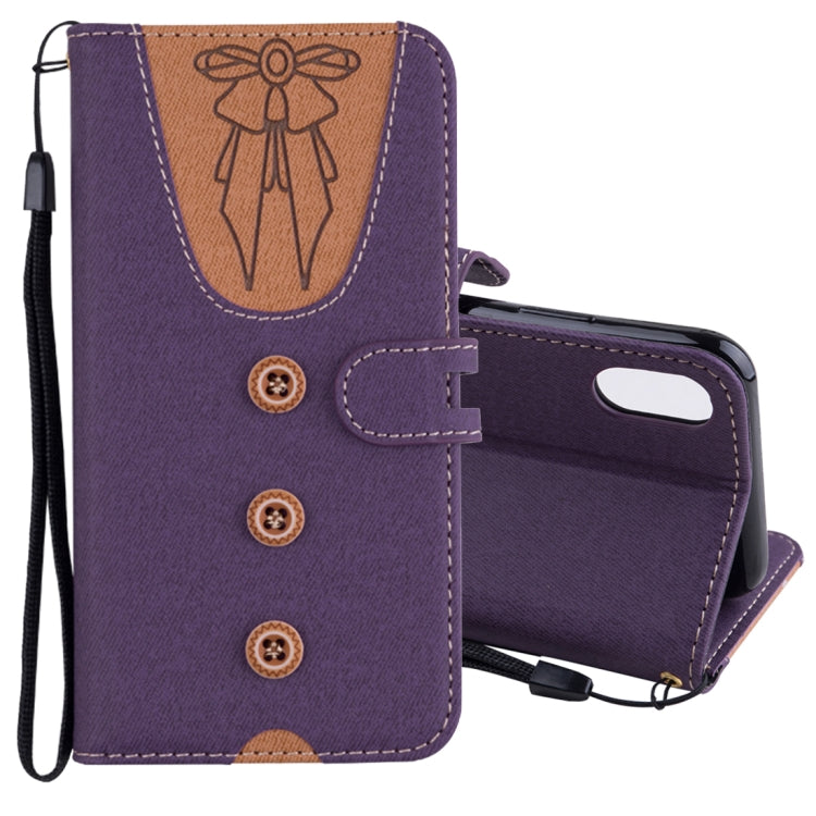 For iPhone X Splicing Embossed Female Style Horizontal Flip Leather Case with Holder & Card Slots & Wallet & Lanyard