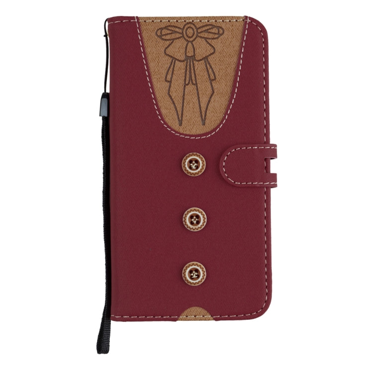 For iPhone X Splicing Embossed Female Style Horizontal Flip Leather Case with Holder & Card Slots & Wallet & Lanyard