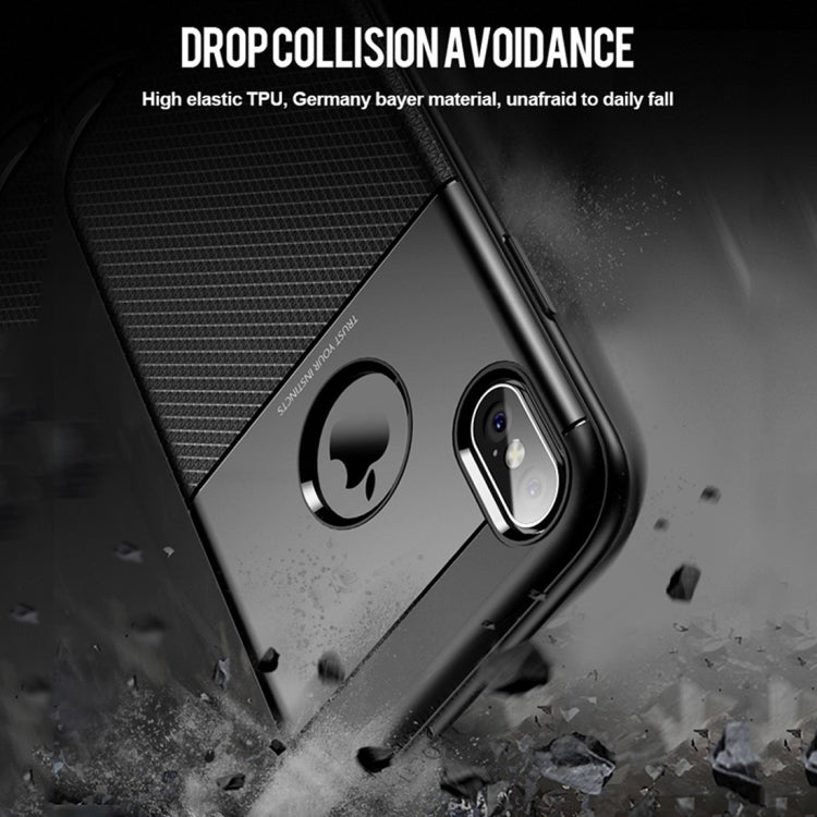 For iPhone X / XS Droppoof TPU + PC Protective Case(Black)