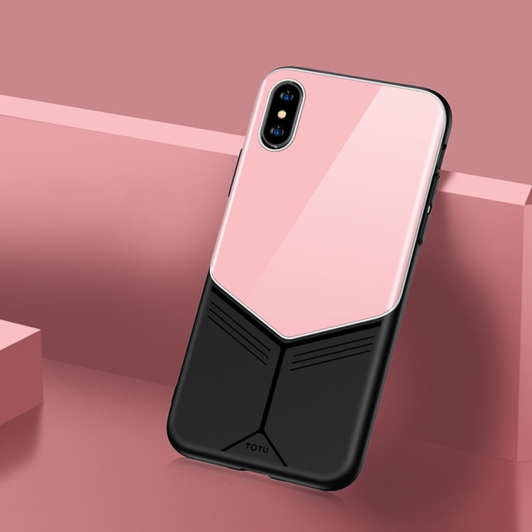 For iPhone X / XS TOTUDESIGN Grace Series TPU + PC + Glass Protective Case