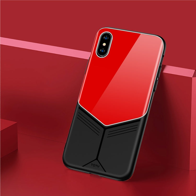 For iPhone X / XS TOTUDESIGN Grace Series TPU + PC + Glass Protective Case