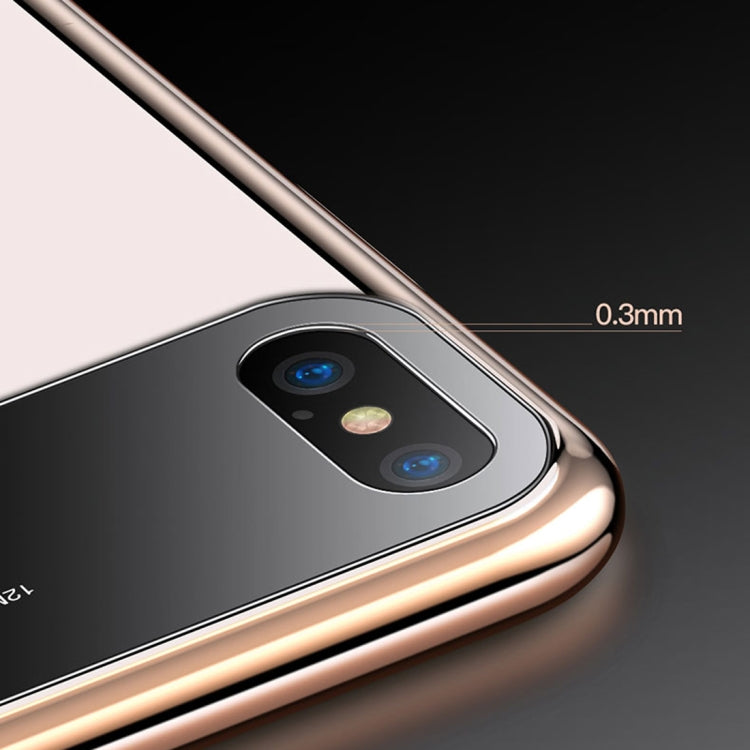 For iPhone X / XS TOTUDESIGN Magic Mirror Series Shockproof PC + Glass Protective Case