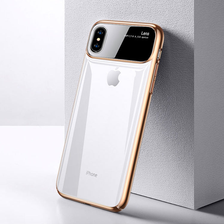 For iPhone X / XS TOTUDESIGN Magic Mirror Series Shockproof PC + Glass Protective Case
