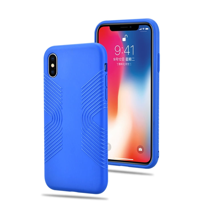 For iPhone X / XS Solid Color Anti-slip Shockproof TPU Case