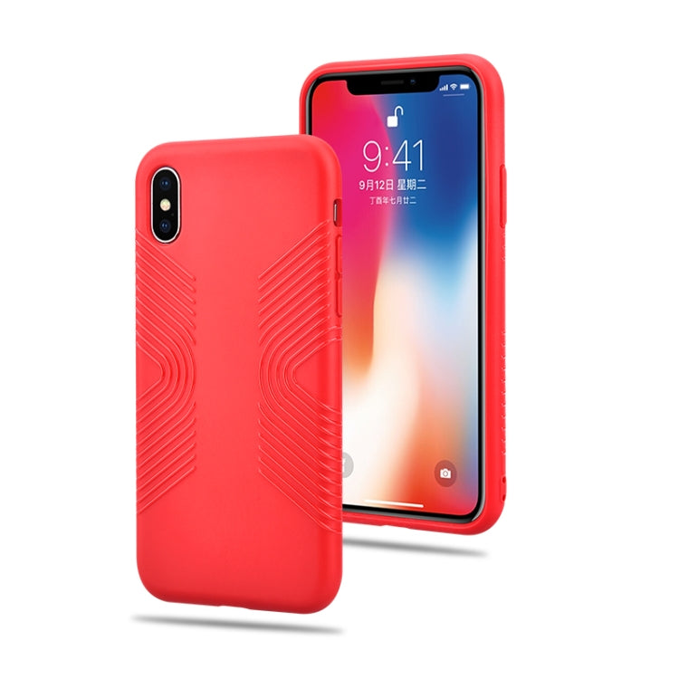 For iPhone X / XS Solid Color Anti-slip Shockproof TPU Case
