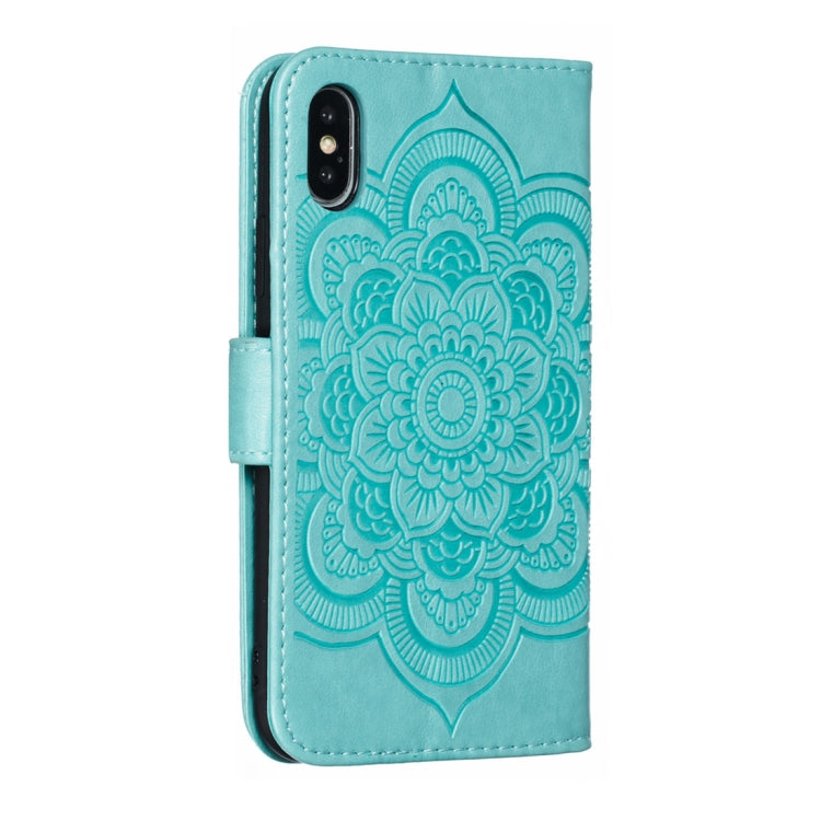 For iPhone X / XS Mandala Embossing Pattern Horizontal Flip Leather Case with Holder & Card Slots & Wallet & Photo Frame