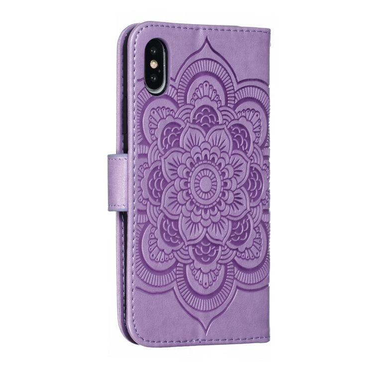 For iPhone X / XS Mandala Embossing Pattern Horizontal Flip Leather Case with Holder & Card Slots & Wallet & Photo Frame