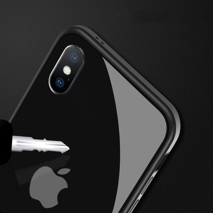 For iPhone XS SULADA Shockproof Aviation Aluminum Metal Frame + Nano Glass + TPU Case