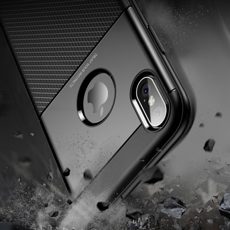 For iPhone X / XS UNBREANK PC + TPU Invisible Airbag Shockproof Protective Case (Blue)