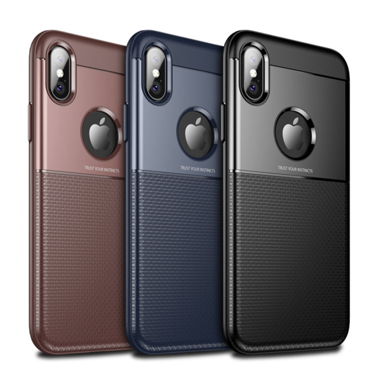For iPhone X / XS UNBREANK PC + TPU Invisible Airbag Shockproof Protective Case (Blue)