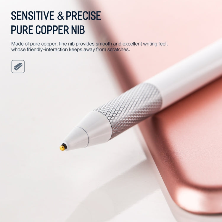 ROCK B01 Active Capacitive Pen Stylus Pen, For iPhone, iPad, Samsung, and Other Capacitive Touch Screen Smartphones or Tablet PC(White)