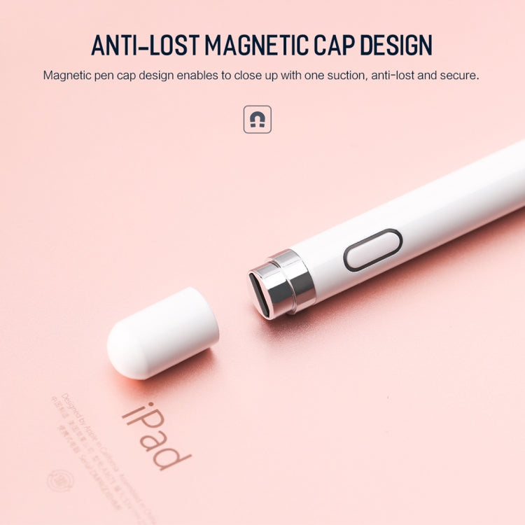 ROCK B01 Active Capacitive Pen Stylus Pen, For iPhone, iPad, Samsung, and Other Capacitive Touch Screen Smartphones or Tablet PC(White)