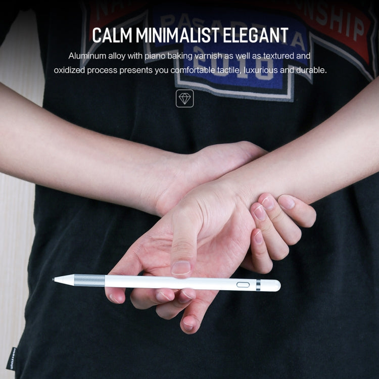 ROCK B01 Active Capacitive Pen Stylus Pen, For iPhone, iPad, Samsung, and Other Capacitive Touch Screen Smartphones or Tablet PC(White)