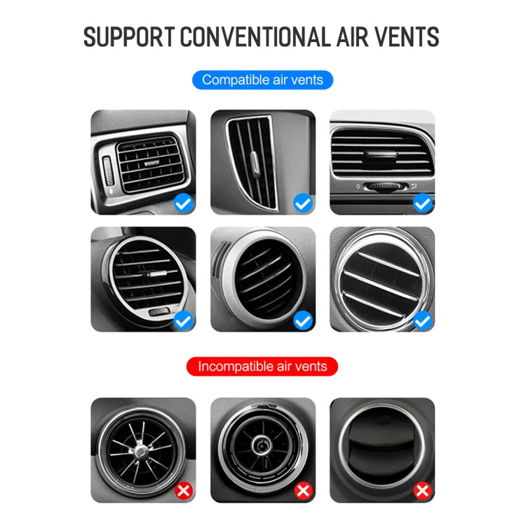 ROCK SPACE Gravity Sensing Auto Lock Wireless Charging Car Mount, For  iPhone, Galaxy, Huawei, Xiaomi, Google, LG, HTC and other QI Standard 4.7- 6.3 inch Smart Phones