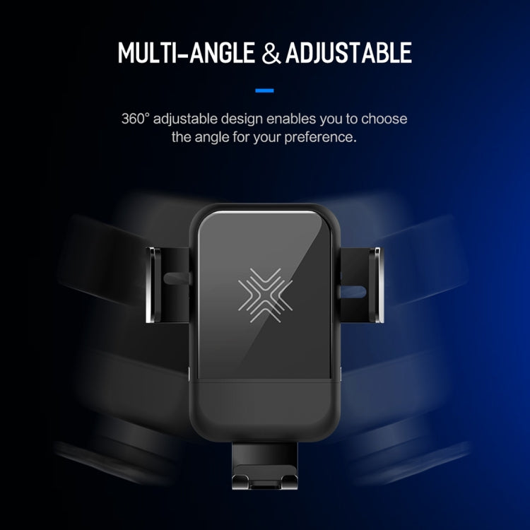 ROCK SPACE Gravity Sensing Auto Lock Wireless Charging Car Mount, For  iPhone, Galaxy, Huawei, Xiaomi, Google, LG, HTC and other QI Standard 4.7- 6.3 inch Smart Phones