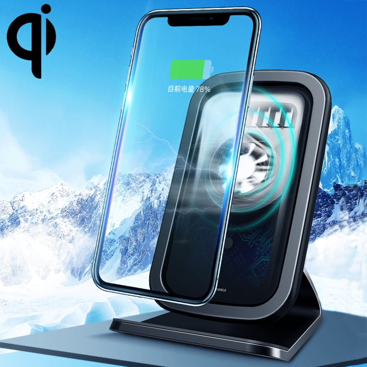 ROCK W17 Wireless Charger Stand with Cooling Fan, For iPhone, Galaxy, Huawei, Xiaomi, LG, HTC and other QI Standard Smart Phones