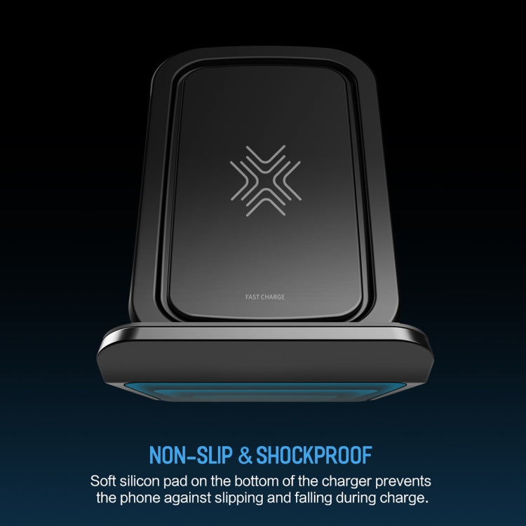 ROCK W17 Wireless Charger Stand with Cooling Fan, For iPhone, Galaxy, Huawei, Xiaomi, LG, HTC and other QI Standard Smart Phones