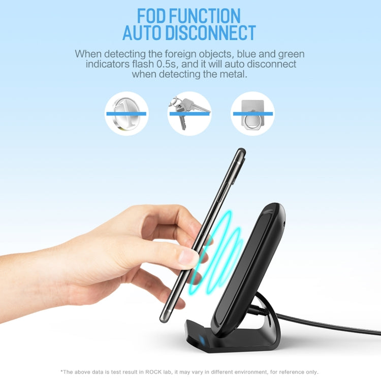 ROCK W17 Wireless Charger Stand with Cooling Fan, For iPhone, Galaxy, Huawei, Xiaomi, LG, HTC and other QI Standard Smart Phones