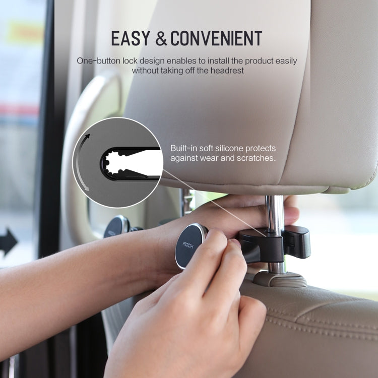 ROCK Multi-functional Car Headrest Magnetic Phone Holder