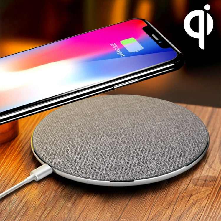 ROCK W13 Quick Wireless Charger 7.5W / 10W, For iPhone, Galaxy, Xiaomi, Google, LG and other QI Standard Smart Phones(Grey)