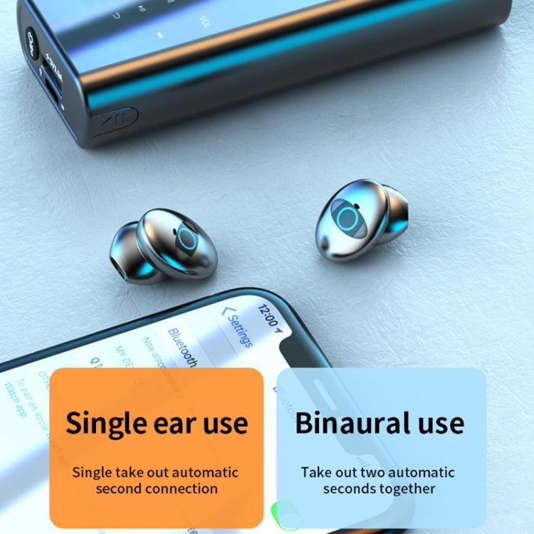 Q1 Pro Multifunctional MP3 Wireless Bluetooth Earphone with LED Display & 6000mAh Charging Box, Support for Calling & Voice Assistant & Power Bank & Flashlight