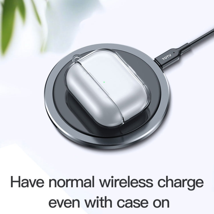 TOTUDESIGN AA-096 For AirPods Pro TPU Wireless Earphone Protective Case Cover, Split Version(Transparent)