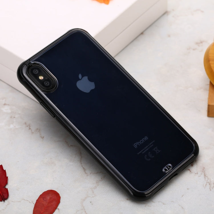 For iPhone XS Shockproof Pure Color Border TPU Protective Case