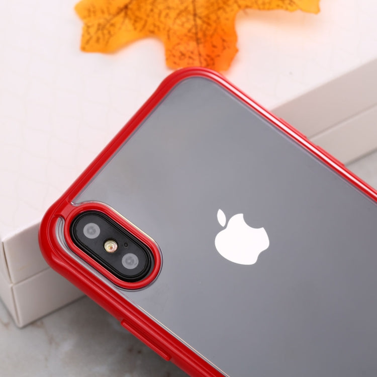 For iPhone XS Shockproof Pure Color Border TPU Protective Case