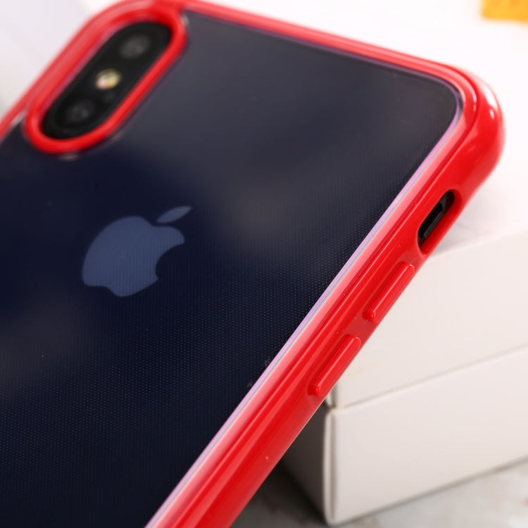 For iPhone XS Shockproof Pure Color Border TPU Protective Case