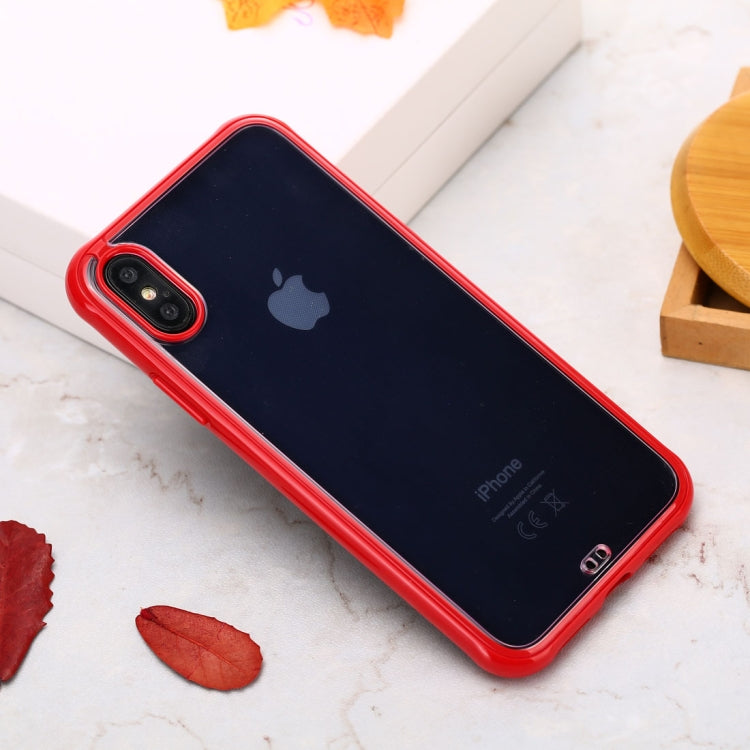 For iPhone XS Shockproof Pure Color Border TPU Protective Case