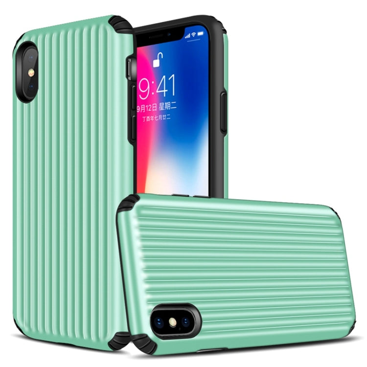 For iPhone X / XS Vertical Stripes TPU + PC Protective Case