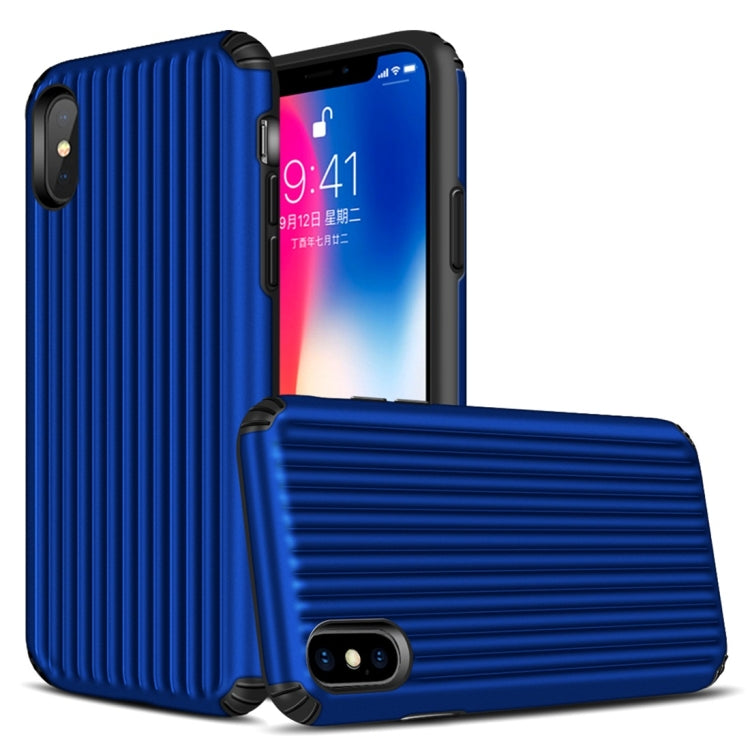 For iPhone X / XS Vertical Stripes TPU + PC Protective Case