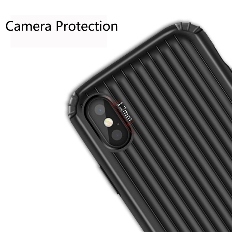 For iPhone X / XS Vertical Stripes TPU + PC Protective Case