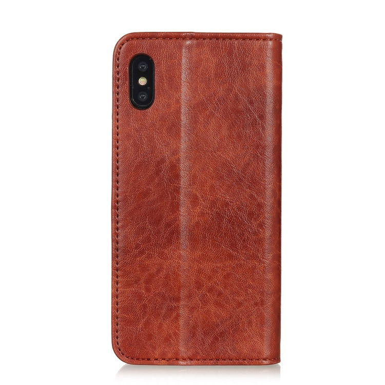 For iPhone X / XS Magnetic Retro Crazy Horse Texture Horizontal Flip Leather Case with Holder & Card Slots & Wallet