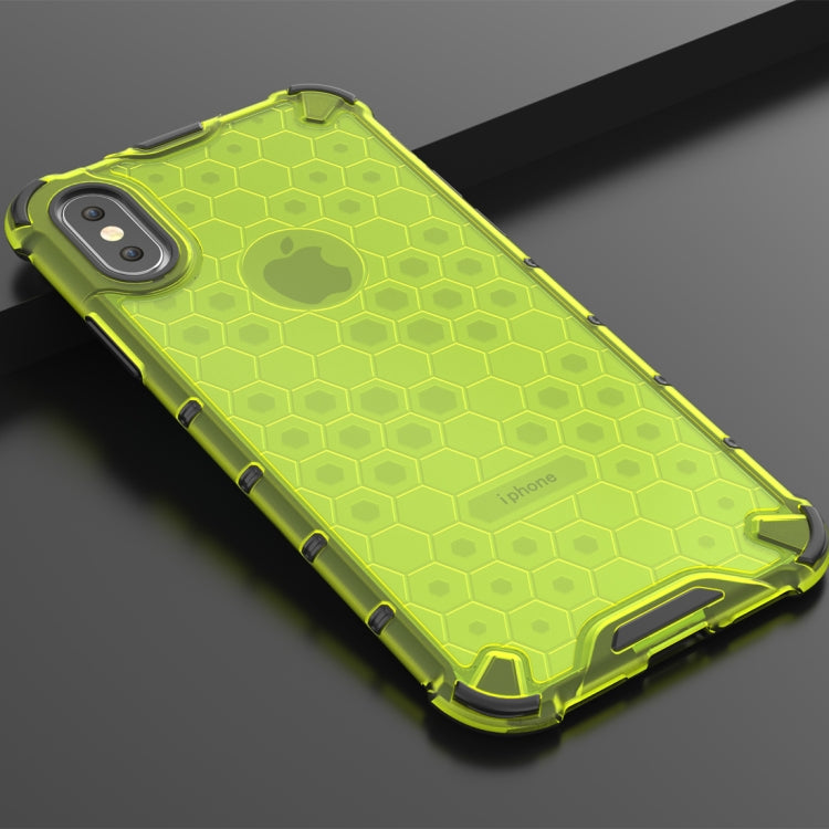 For iPhone X / XS Shockproof Honeycomb PC + TPU Protective Case