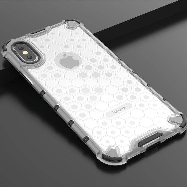 For iPhone X / XS Shockproof Honeycomb PC + TPU Protective Case