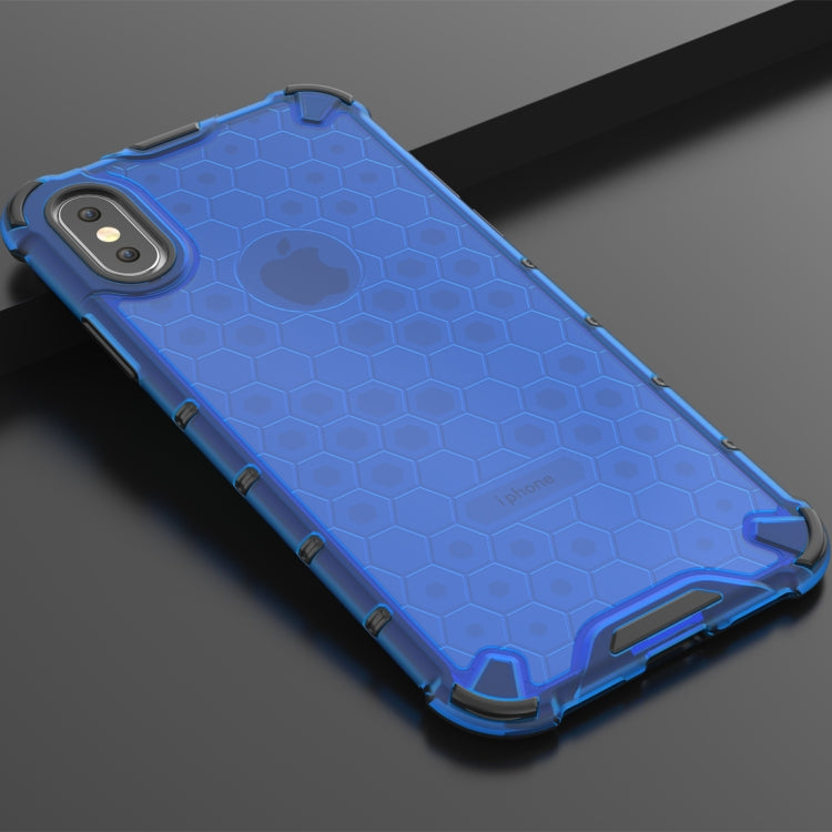 For iPhone X / XS Shockproof Honeycomb PC + TPU Protective Case