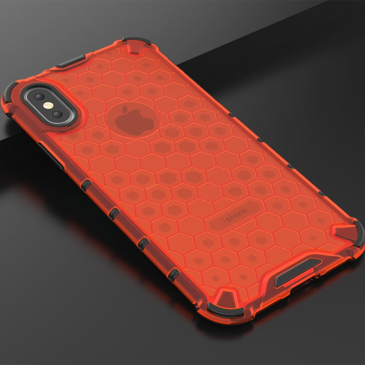 For iPhone X / XS Shockproof Honeycomb PC + TPU Protective Case