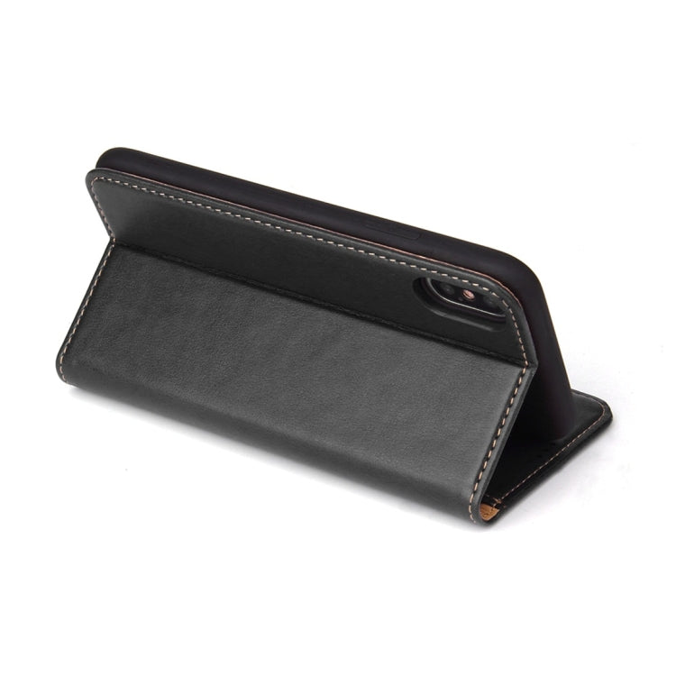 For iPhone X / XS Dermis Texture PU Horizontal Flip Leather Case with Holder & Card Slots & Wallet