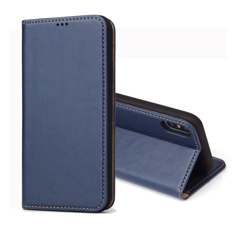 For iPhone X / XS Dermis Texture PU Horizontal Flip Leather Case with Holder & Card Slots & Wallet