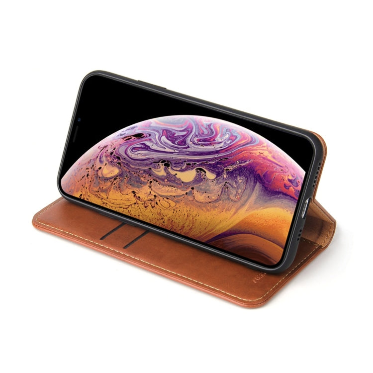 For iPhone X / XS Dermis Texture PU Horizontal Flip Leather Case with Holder & Card Slots & Wallet