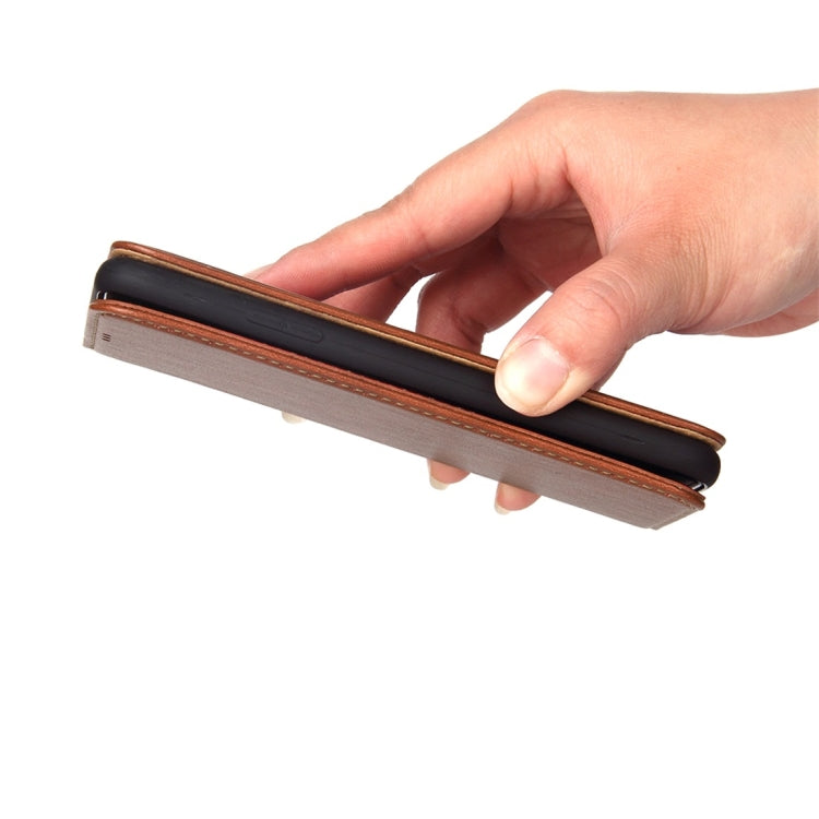 For iPhone X / XS Dermis Texture PU Horizontal Flip Leather Case with Holder & Card Slots & Wallet
