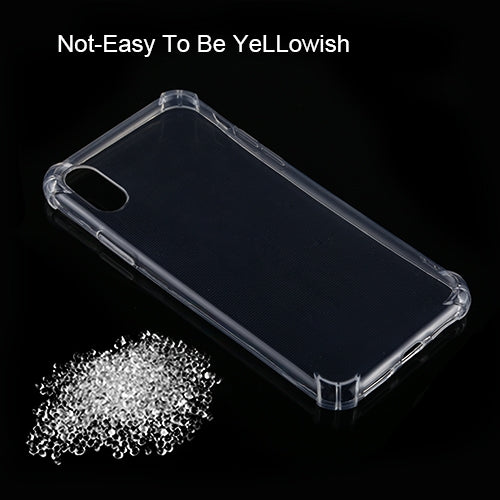 For iPhone X / XS Four-Corner Shockproof Ultra-Thin Transparent TPU Case